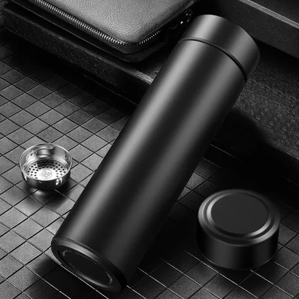 500ML Intelligent Insulated Mug Thermos Flask Tea Water Separation Stainless Steel Vacuum Kettle Coffee Mug Thermos Mug 3