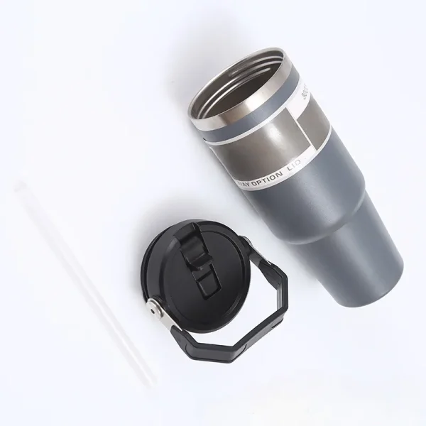 30oz Car Cup Holder Tumbler 304 Stainless Steel - Large Capacity Insulated Travel Mug for Hot/Cold Drinks 3