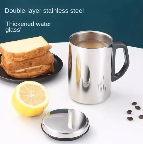 350/500ml Stainless Steel Coffee Cup Portable Vacuum Double Wall Travel Mug Drinking Steel Polished Beer Juice Water Bottle 2