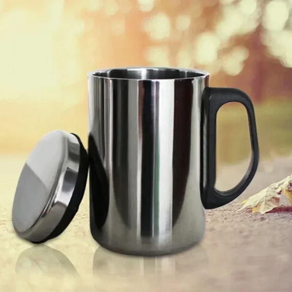350/500ml Stainless Steel Coffee Cup Portable Vacuum Double Wall Travel Mug Drinking Steel Polished Beer Juice Water Bottle 4