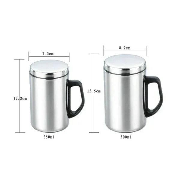 350/500ml Stainless Steel Coffee Cup Portable Vacuum Double Wall Travel Mug Drinking Steel Polished Beer Juice Water Bottle 6