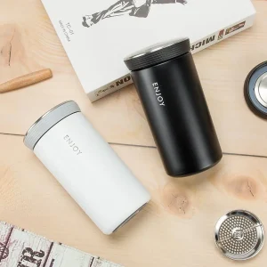 New 350ml Thermos Mug With Filter Business Style Double Wall Stainless Steel Vacuum Flasks Coffee Tea Travel Mug Thermocup 1