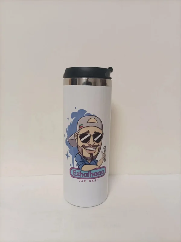 DIY 450ML Coffee Cup Customized Print with Your LOGO PHOTO Name TEXT Thermos Tumbler for Office Drink Water Keep Cold and Hot 6
