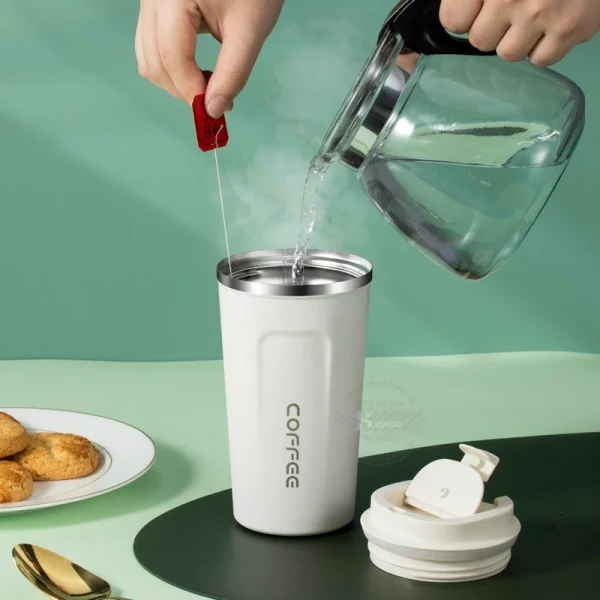 Stainless Steel Coffee Cup 380/510ML Thermos Mug Leak-Proof Thermos Travel Thermal Vacuum Flask Insulated Cup Water Bottle 5