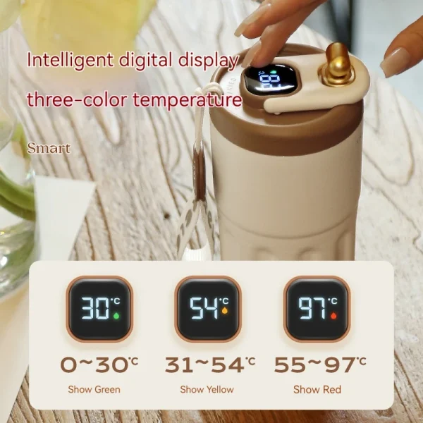 450ML Stainless Steel Thermo Water Bottle LED Temperature Display Coffee Cup Keep Cold and Heat Thermal Mug Travel Vacuum Flask 5