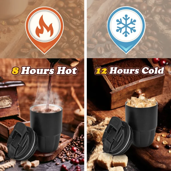 320ML Travel Coffee Mug Car Insulated Cup Stainless Steel Portable Thermal Mug Leak-Proof Thermos Bottle Tea Cup Vacuum Flasks 4