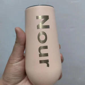 6oz Wine Tumbler with Lid Stainless Steel Mug Insulated Thermos Champagne Flute Bridesmaid Gifts 1