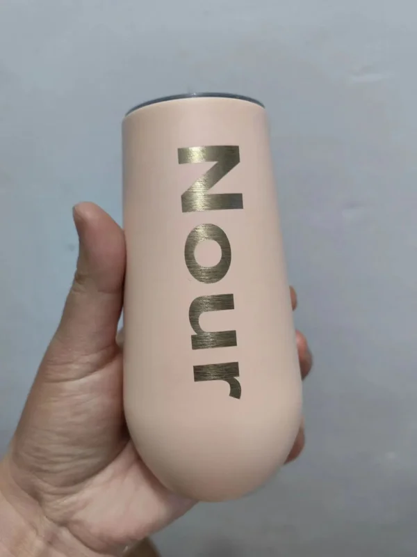 6oz Wine Tumbler with Lid Stainless Steel Mug Insulated Thermos Champagne Flute Bridesmaid Gifts 1