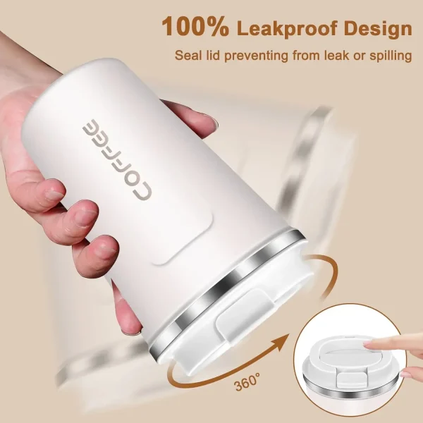 Insulated Coffee Mug Smart Temperature Display Coffee Cup Stainless Steel Thermos Cup Travel Water Bottle Car Office Water Cups 4