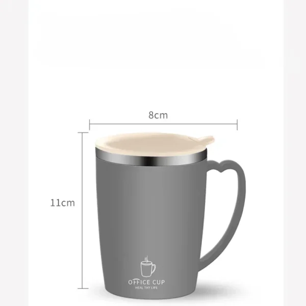 350ml 304 Stainless Steel Mugs Portable Thermal Water Bottle Thermos Mug Coffee Cup with Handle Leak-Proof Insulated Water Cups 6