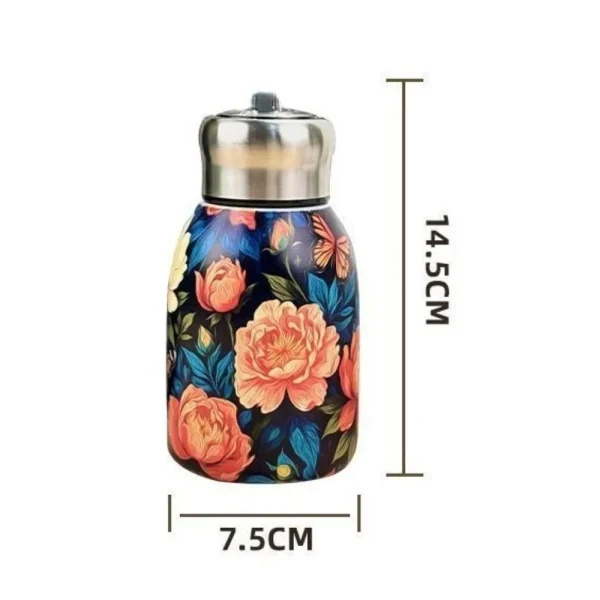 Cute 304 Stainless Steel Insulated Cup 300ml Mini Coffee Mug Leak-Proof Double Wall Water Bottle Outdoor Travel Office 6