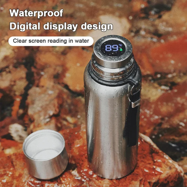 600-1500ml 316 Stainless Steel Thermos Bottle LED Temperature Display  Thermal Mug Vacuum Flask Water Bottle For Outdoor Camping 3