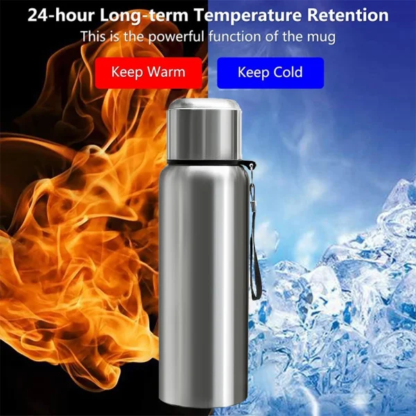 600-1500ml 316 Stainless Steel Thermos Bottle LED Temperature Display  Thermal Mug Vacuum Flask Water Bottle For Outdoor Camping 4