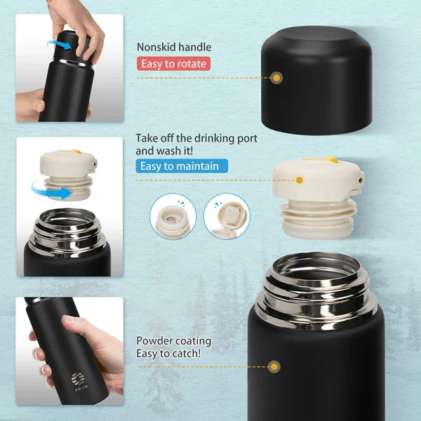 FEIJIAN 316 Stainless Steel Thermos Portable Vacuum Flask Thermo Bottle BPA Free Perfect for Office 3