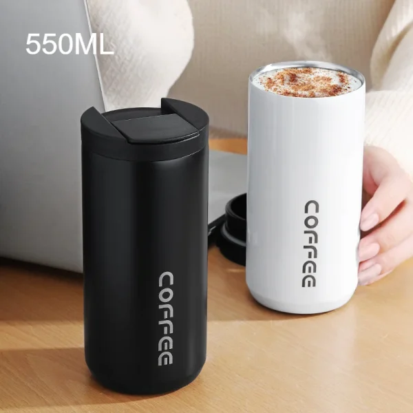 550ML Stainless Steel Coffee Thermos Bottle Thermal Mug Leakproof Car Vacuum Flasks Coffee Cup Travel Portable Insulated Bottles 1