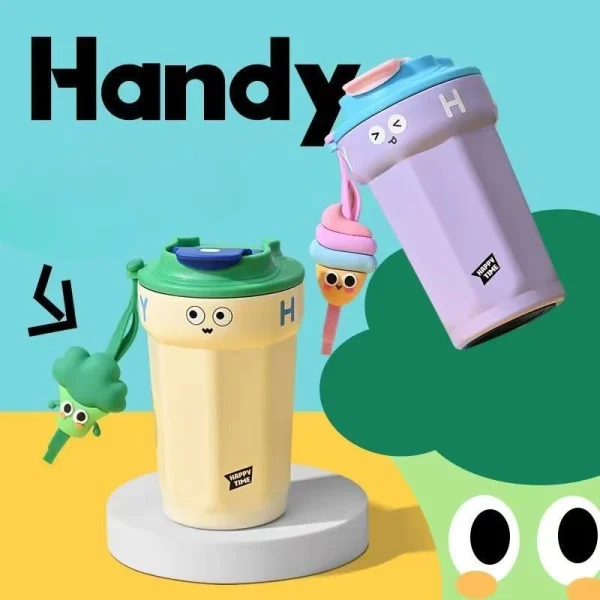 450ml Portable Coffee Thermos Cup 316 Stainless Steel Vacuum Flasks Coffee Mug Tumbler Leak-proof Thermos Bottle Travel Mug 2