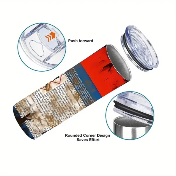 20oz Straw Thermos Cup Stainless Steel 304 Insulated Tumbler,Reusable Water Bottle,Car Driver Outdoor Travel Vacuum Coffee Cup 5