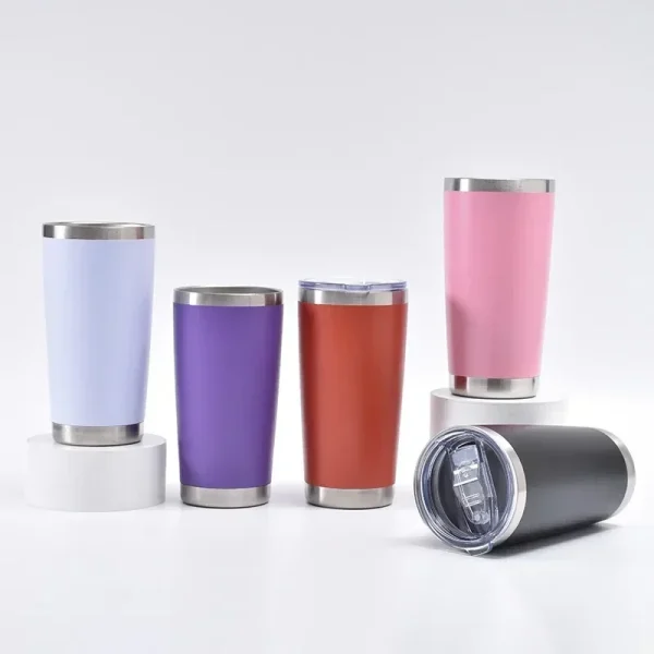 New 20oz Tumbler With Lid Stainless Steel Vacuum Insulated Double Wall Travel Cup Protable Cold And Hot Coffee Car Mug 3