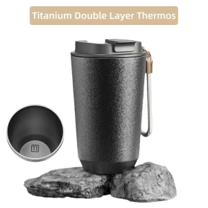 Titanium Coated Thermos Coffee Tea Tumbler Stainless Steel Insulated Car Thermal Mug Portable Cup Water Bottle Ti Vacuum Flasks 1