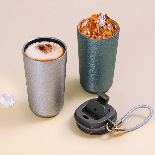 Titanium Coated Thermos Coffee Tea Tumbler Stainless Steel Insulated Car Thermal Mug Portable Cup Water Bottle Ti Vacuum Flasks 3