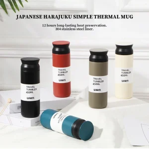 350ML 500ML Stainless Steel Thermal Cup Vacuum Flasks for Hot & Cold Japanese-Style Insulated Tumbler Portable Coffee Travel Mug 1