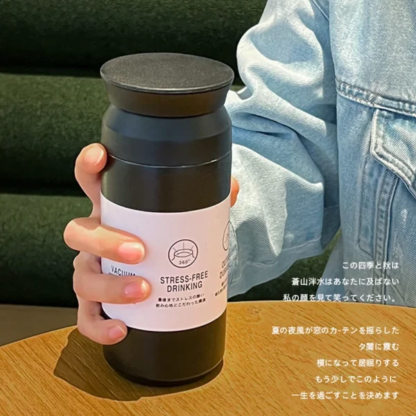 350ML 500ML Stainless Steel Thermal Cup Vacuum Flasks for Hot & Cold Japanese-Style Insulated Tumbler Portable Coffee Travel Mug 3