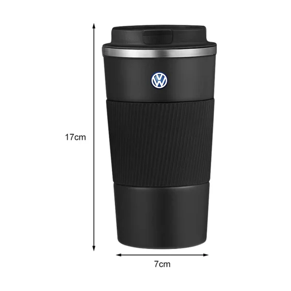 510ml Stainless Steel Coffee Tumbler Thermos Cup Travel Thermal Mug For VW Rline GTI Golf Caddy Passat B6 Sportvan Tiguan Polo 2