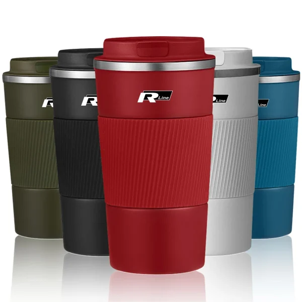 510ml Stainless Steel Coffee Tumbler Thermos Cup Travel Thermal Mug For VW Rline GTI Golf Caddy Passat B6 Sportvan Tiguan Polo 4
