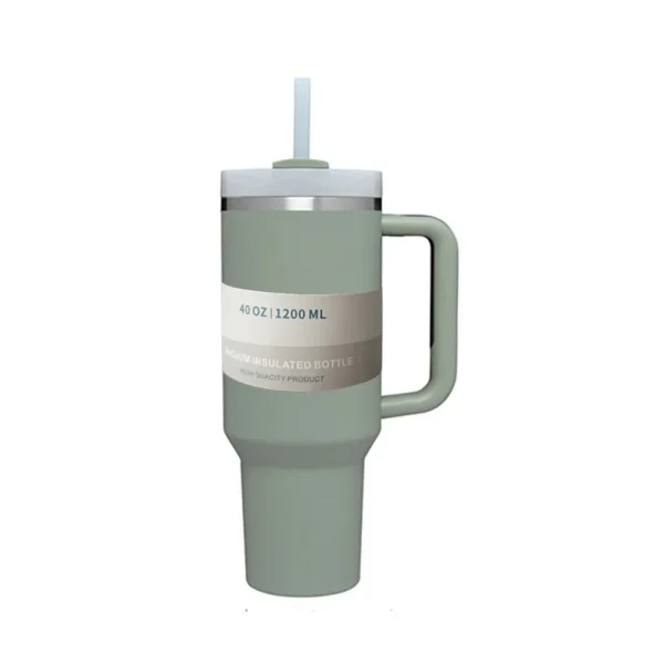 40oz Tumbler with Handle Straw Lid Thermos 40 oz Vacuum Insulated Coffee Mug Stanleies Steel Thermal Iced Travel Cup for Car 3