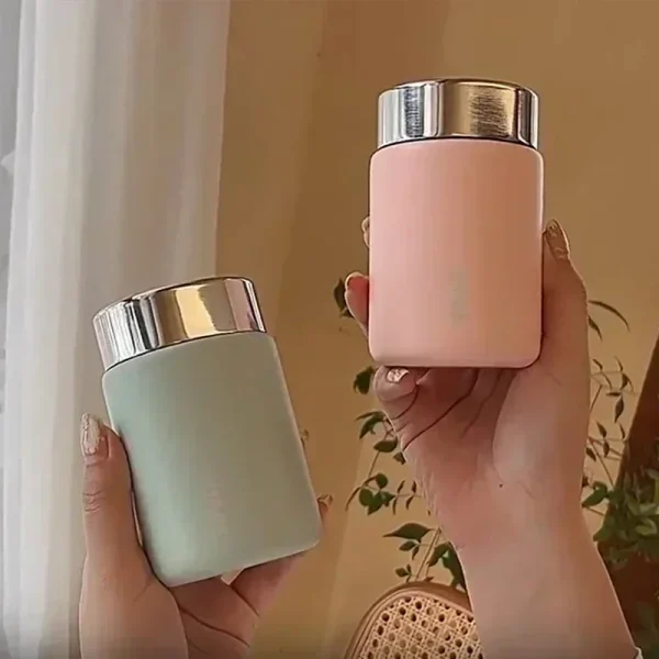 1pc 230ml Mini 316 Stainless Steel Thermos Mug Portable Leak-proof Vacuum Coffee Tea Thermal  Tumbler Lightweight  Pocket 2