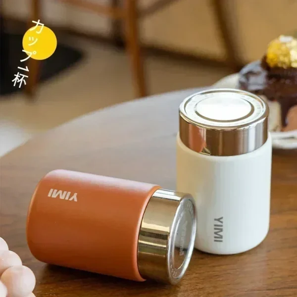 1pc 230ml Mini 316 Stainless Steel Thermos Mug Portable Leak-proof Vacuum Coffee Tea Thermal  Tumbler Lightweight  Pocket 3