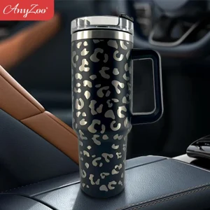 40 oz Tumbler With Handle Stainless Steel Thermos Water Bottle Travel Camping Coffee Thermos Mug Water Bottles Free Shipping 1