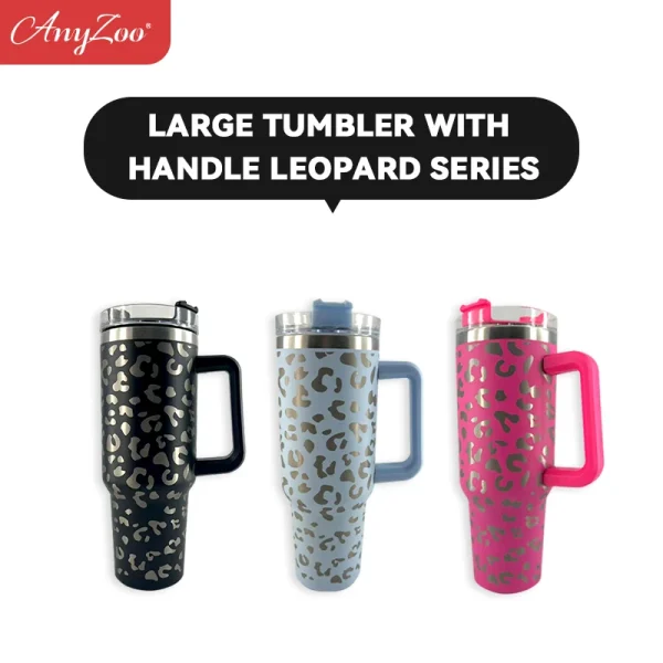 40 oz Tumbler With Handle Stainless Steel Thermos Water Bottle Travel Camping Coffee Thermos Mug Water Bottles Free Shipping 2