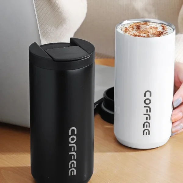 400ML Stainless Steel Coffee Thermos Bottle Thermal Mug Leakproof Car Vacuum Flasks Coffee Cup Travel Portable Insulated Bottles 5