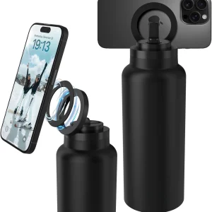 24 Oz Insulated Stainless Steel Sports Bottle Outdoor Sports Water Bottle Insulated Mug With Magnetic Phone Holder Thermos 1