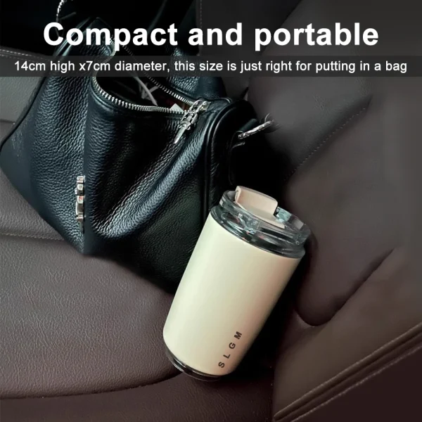 340ml Stainless Steel Thermos Coffee Cup Vacuum Insulated Hot Cold Drink Tumbler Portable Milk Mug Drinking Flask for Travel 3