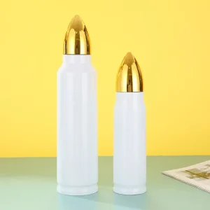 Sublimation Blank Bottle Double Wall Stainless Steel TumbleBullet Lid Water Bottle Thermos Vaccum Flask Car Mug Coffee Cups 1