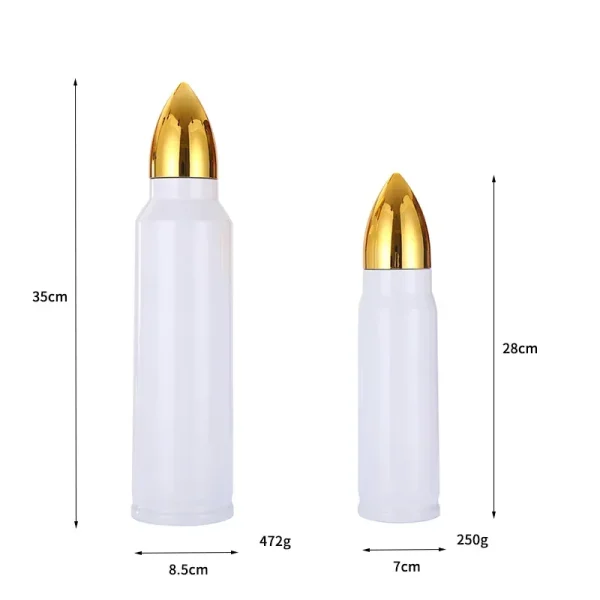 Sublimation Blank Bottle Double Wall Stainless Steel TumbleBullet Lid Water Bottle Thermos Vaccum Flask Car Mug Coffee Cups 2
