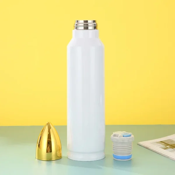 Sublimation Blank Bottle Double Wall Stainless Steel TumbleBullet Lid Water Bottle Thermos Vaccum Flask Car Mug Coffee Cups 4