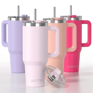 30oz 40oz Stainless Steel Thermal Cup with Handle and Straw Large Capacity Insulated Mug with Lid Double Vacuum Car Tumbler 1