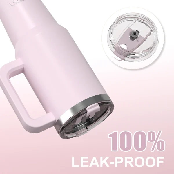 30oz 40oz Stainless Steel Thermal Cup with Handle and Straw Large Capacity Insulated Mug with Lid Double Vacuum Car Tumbler 4