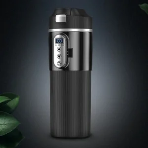 500ml Car Heating Cup Stainless Steel Heated Mug Digital LCD Display Thermos Cup Portable Electric Kettle Temperature Adjustable 1