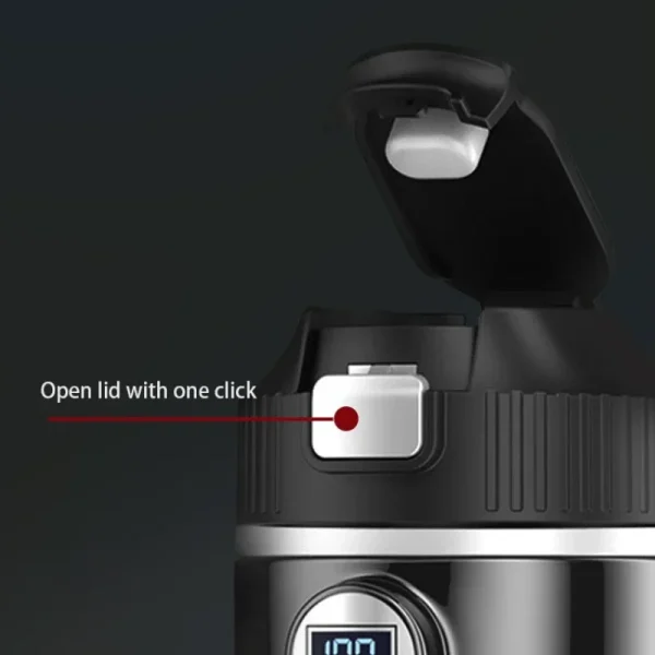 500ml Car Heating Cup Stainless Steel Heated Mug Digital LCD Display Thermos Cup Portable Electric Kettle Temperature Adjustable 4