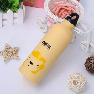 500ML Cartoon Aluminum Water Bottle Cute Animal Print  Stainless Steel Water Bottle with Lid Insulated Mug Coffee Mug 1