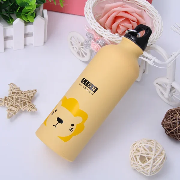 500ML Cartoon Aluminum Water Bottle Cute Animal Print  Stainless Steel Water Bottle with Lid Insulated Mug Coffee Mug 1