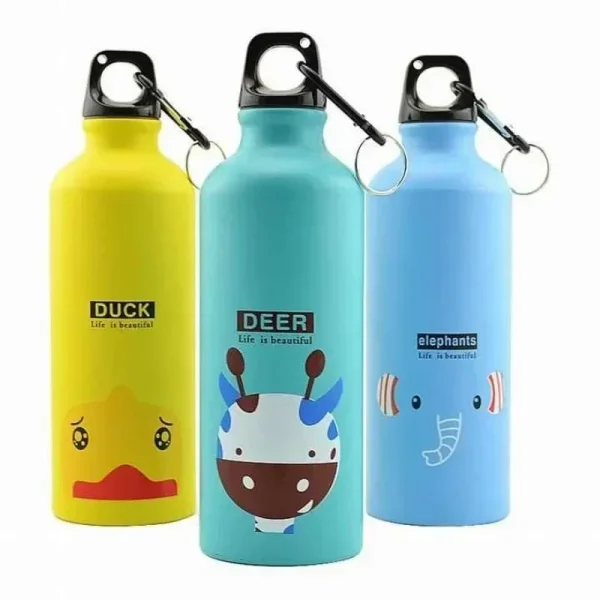 500ML Cartoon Aluminum Water Bottle Cute Animal Print  Stainless Steel Water Bottle with Lid Insulated Mug Coffee Mug 6