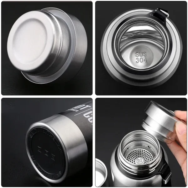 500/1000/1500ml Stainless Steel Thermos Large Capacity Vacuum Flask Portable Insulated Tumbler with Rope Thermo Bottle 6
