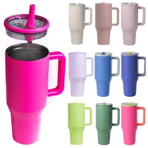 2024 NEW HydroJug 40OZ tumbler Straw Lid Stainless Steel Vacuum Insulated Car Mug Double Wall Thermal Iced Travel Mug Cup 1