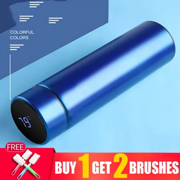 My 500ml Coffee Thermos Thermo Intelligent Stainless Steel Water Bottle Cup  Display Vacuum Flasks Travel Thermal Mug Keep Cup 2