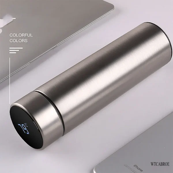 My 500ml Coffee Thermos Thermo Intelligent Stainless Steel Water Bottle Cup  Display Vacuum Flasks Travel Thermal Mug Keep Cup 5